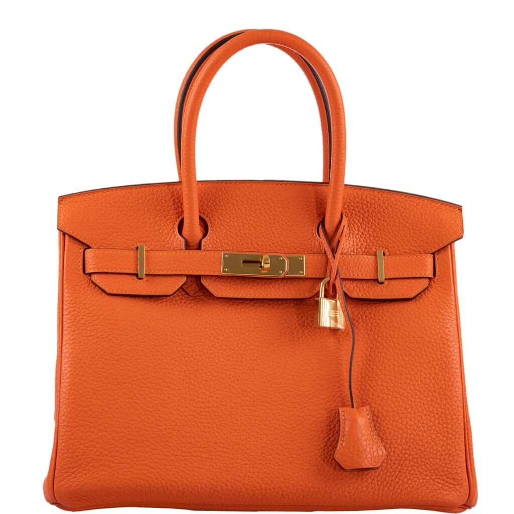 Hermes Birkin 30 Feu Togo Gold Hardware -, Y - Product Image 2