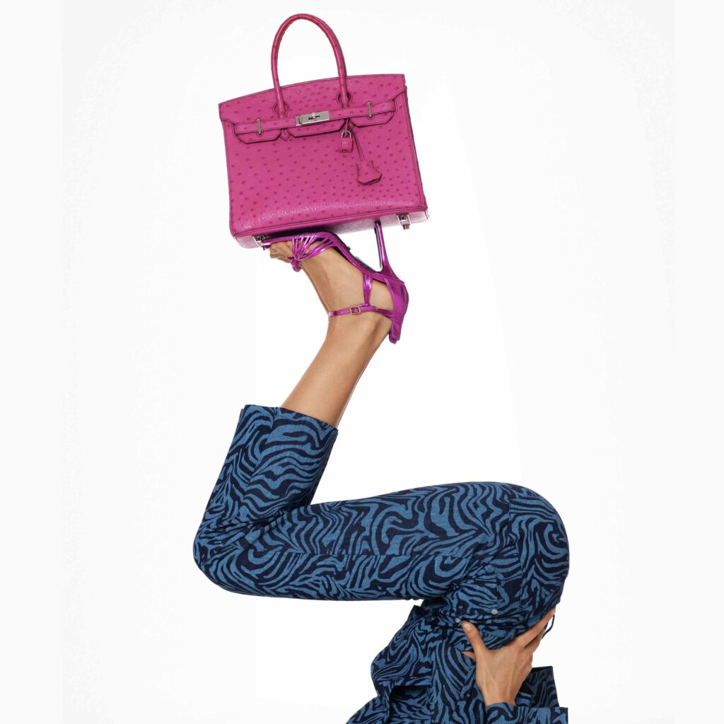 HermesBirkin 30 Fuchsia Ostrich Palladium Hardware - Product Image 2