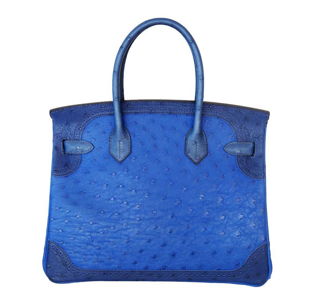 HermesBirkin 30 Ghillies Bag Tri-Color Blue – Limited Edition