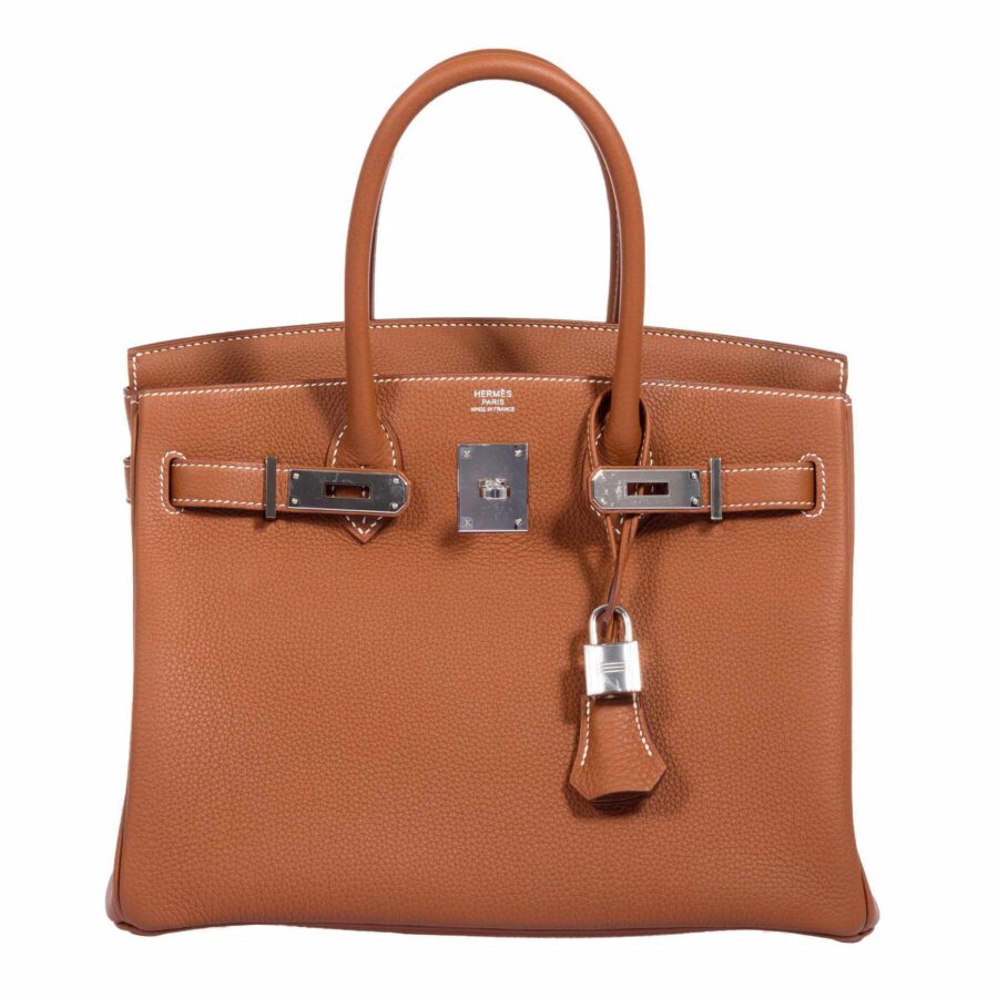 HermesBirkin 30 Gold Epsom Palladium Hardware | Studio Nafay