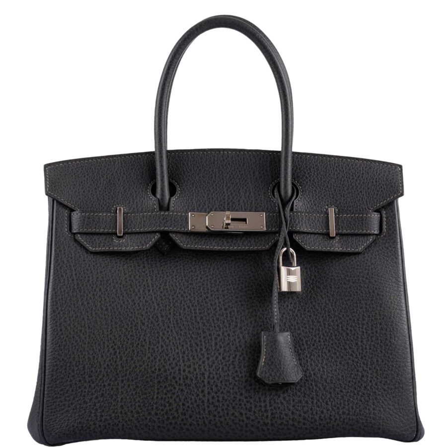 HermesBirkin 30 Graphite Buffalo with Palladium Hardware -, I Square | Studio Nafay