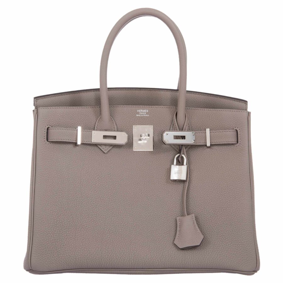 HermesBirkin 30 Gris Asphalte Togo Palladium Hardware | Studio Nafay