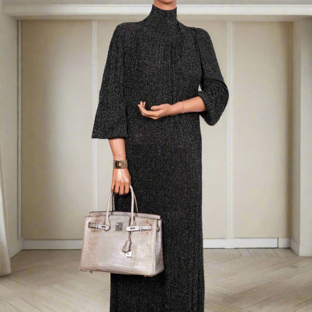 HermesBirkin 30 Gris Cendre Himalaya Niloticus Crocodile 18K White Gold & Diamond Hardware - Product Image 2