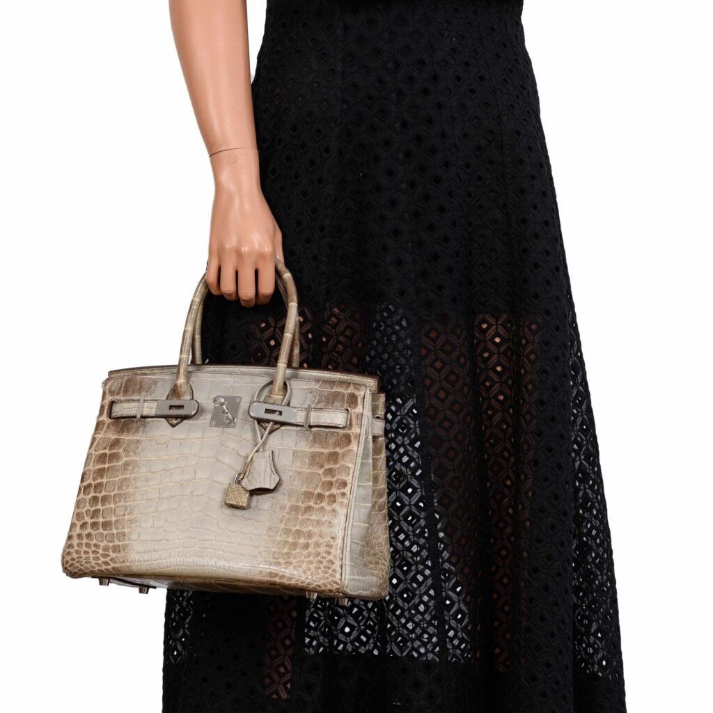 HermesBirkin 30 Gris Cendre Himalaya Niloticus Crocodile Palladium Hardware - Product Image 2