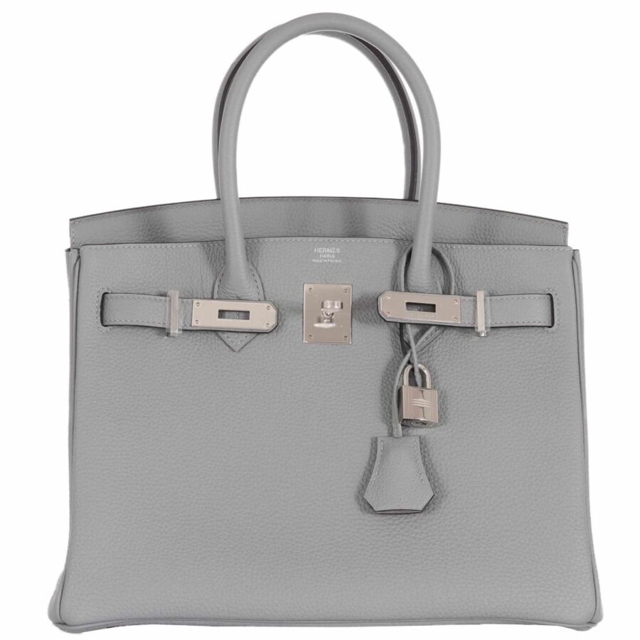 HermesBirkin 30 Gris Mouette Togo Palladium Hardware | Studio Nafay