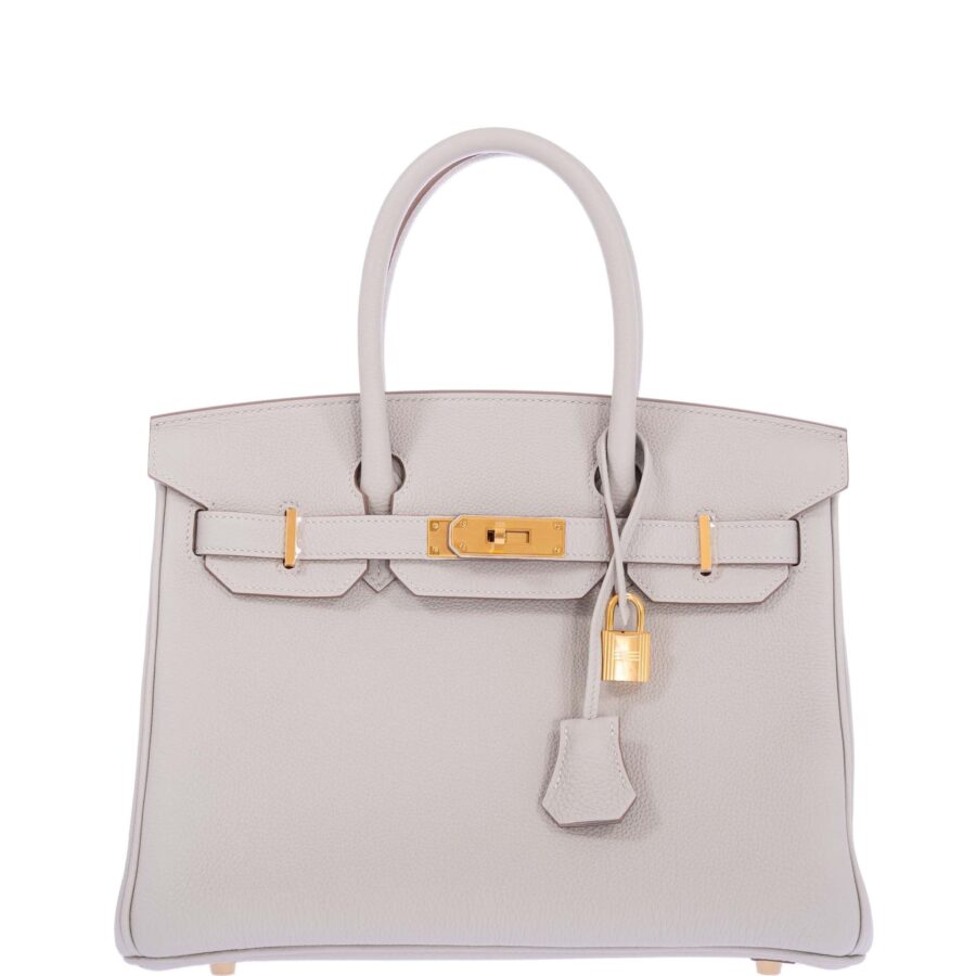 HermesBirkin 30 Gris Perle Togo Gold Hardware | Studio Nafay
