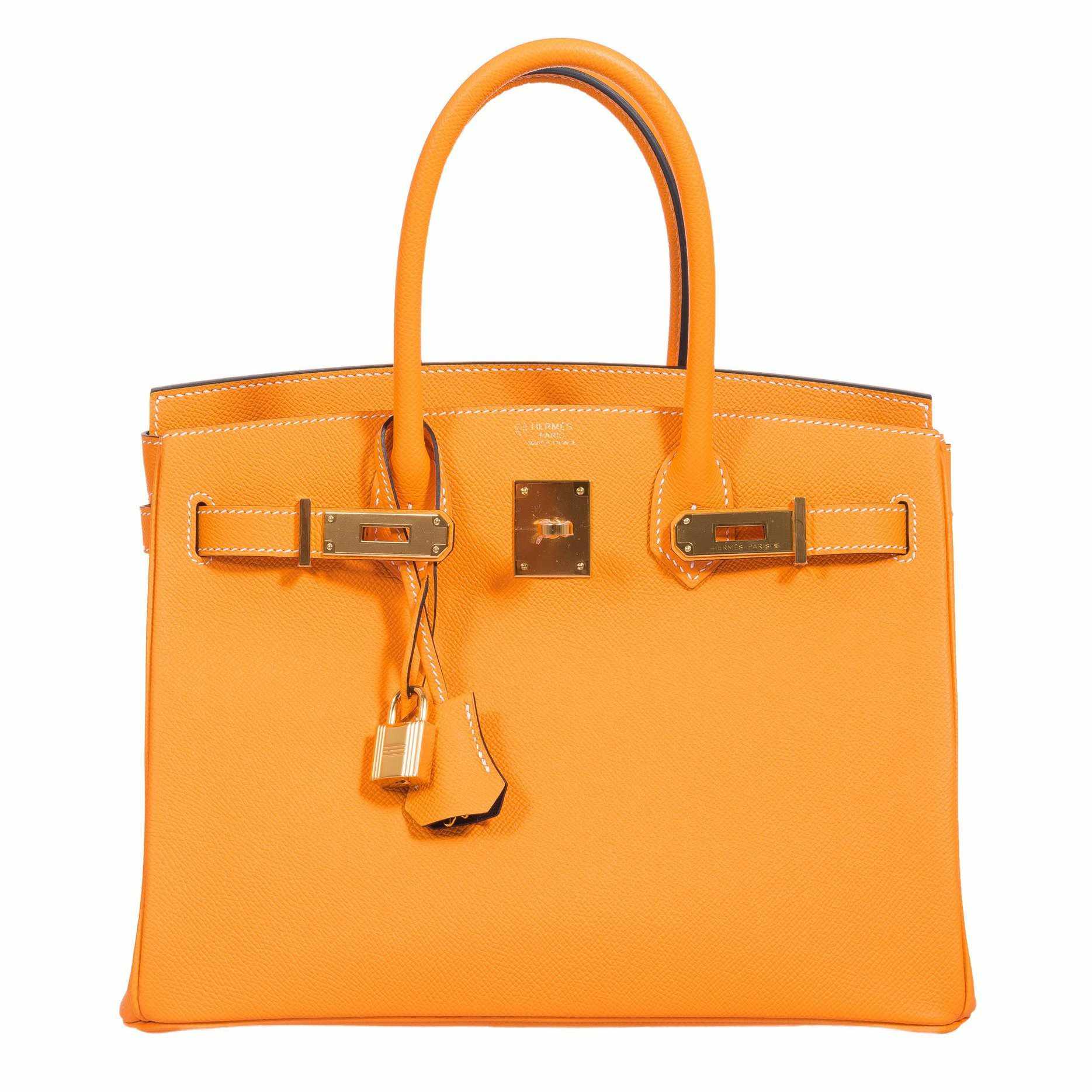 HermesBirkin 30 Jaune D’Or & Blue Marine Epsom Palladium Hardware