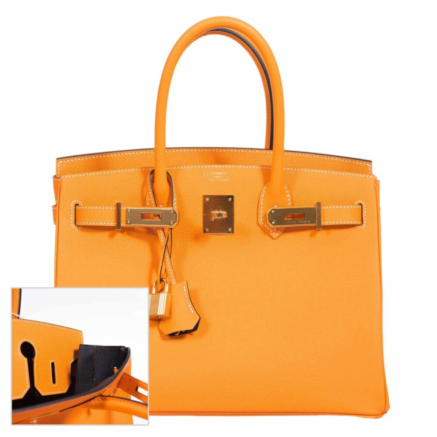 HermesBirkin 30 Jaune D'Or & Blue Marine Epsom Palladium Hardware | Studio Nafay