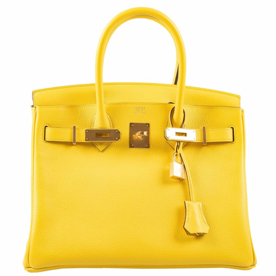 HermesBirkin 30 Jaune de Naples Taurillon Novillo Gold Hardware | Studio Nafay