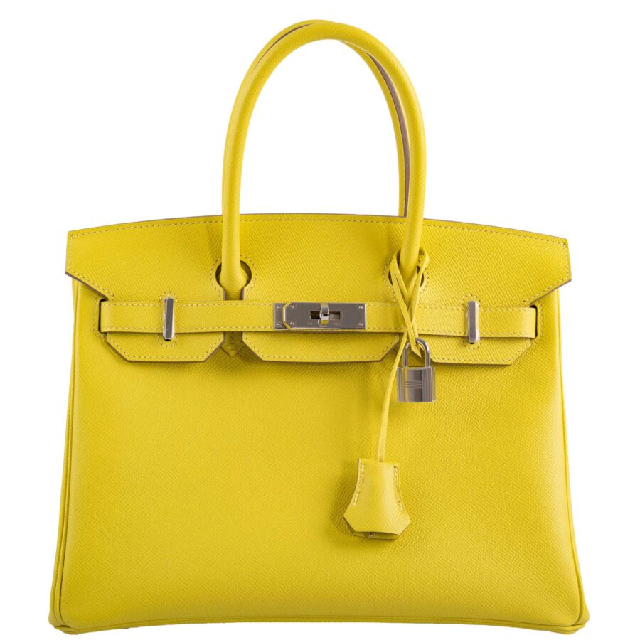 HermesBirkin 30 Lime Epsom with Palladium Hardware -, D | Studio Nafay