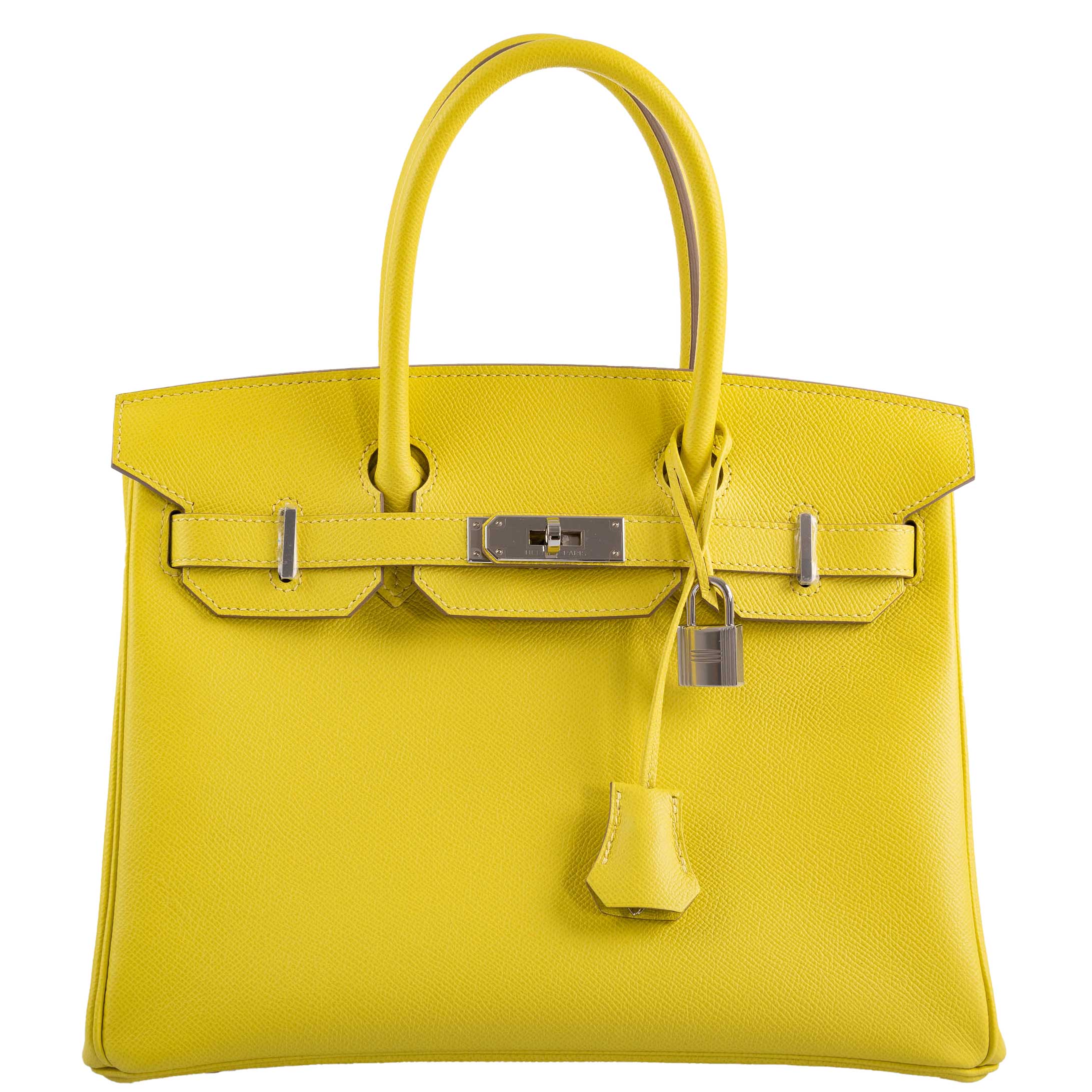 Hermes Birkin 30 Lime Epsom with Palladium Hardware -, D