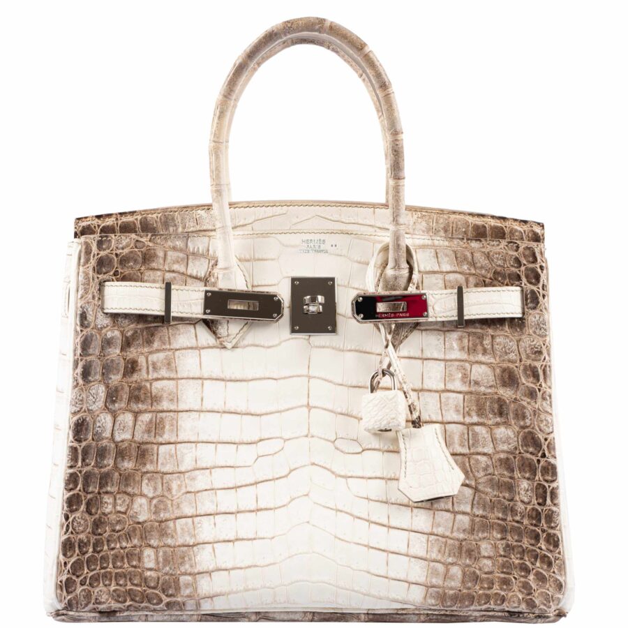 HermesBirkin 30 Matte Himalaya Niloticus Crocodile Palladium Hardware | Studio Nafay