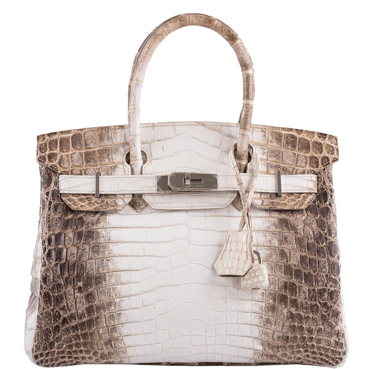 Hermes Birkin 30 Matte Himalayan Niloticus Crocodile Palladium Hardware -, N Square
