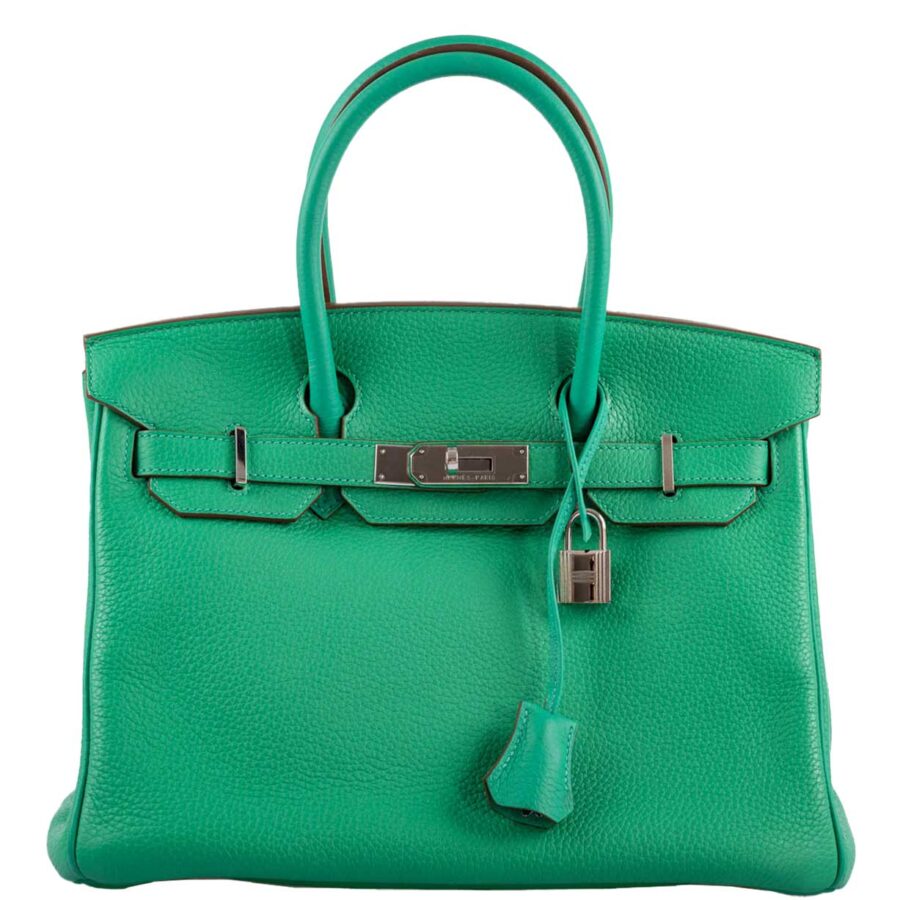 HermesBirkin 30 Menthe Clemence with Palladium Hardware -, P Square | Studio Nafay
