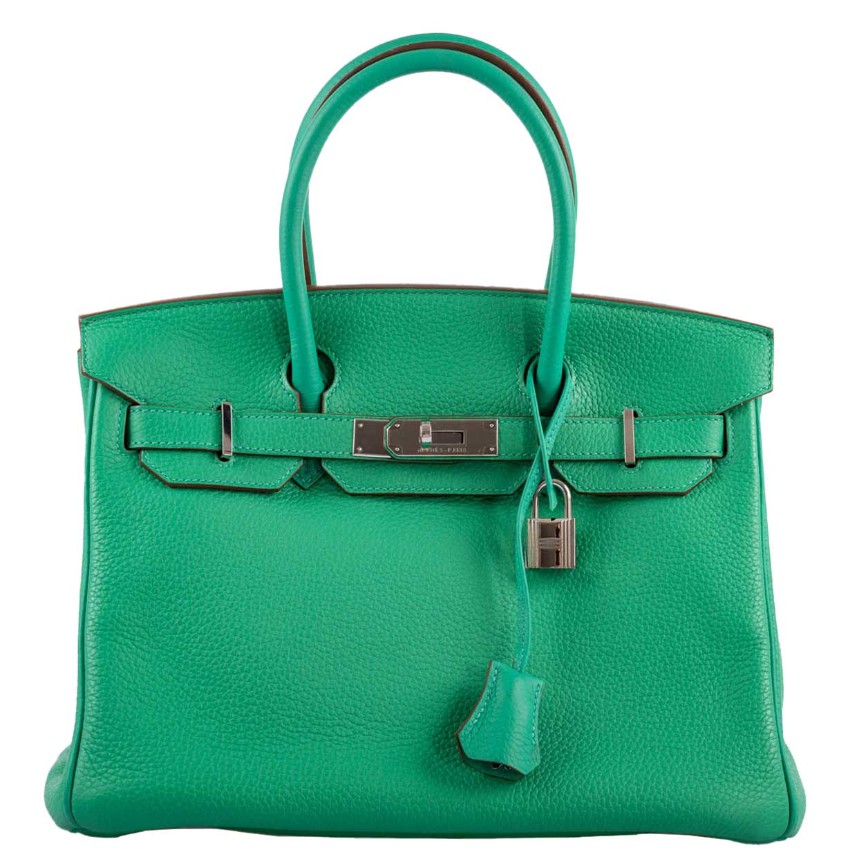 Hermes Birkin 30 Menthe Clemence with Palladium Hardware -, P Square