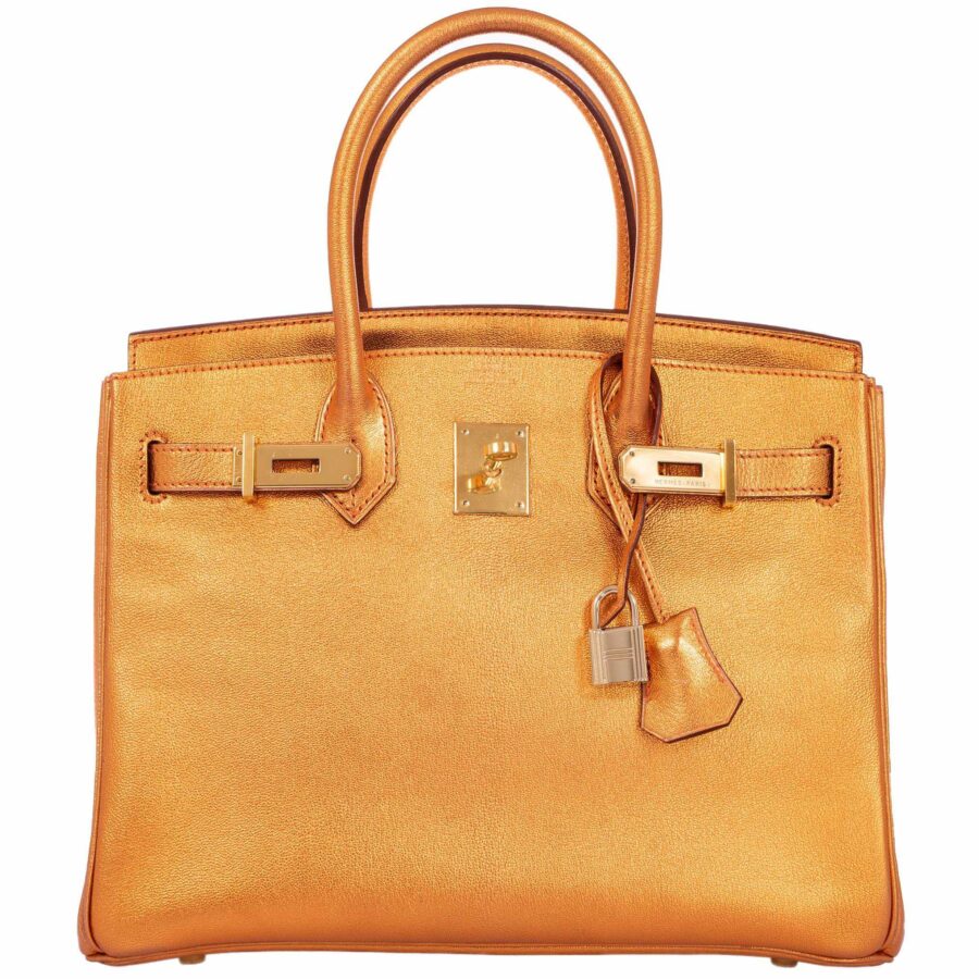 HermesBirkin 30 Metallic Bronze Chevre Gold Hardware - Limited Edition | Studio Nafay