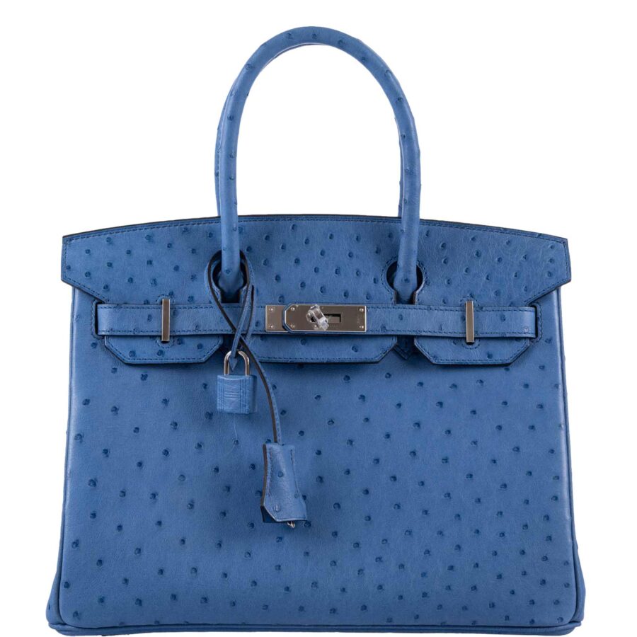 HermesBirkin 30 Mykonos Ostrich Palladium Hardware -, A | Studio Nafay