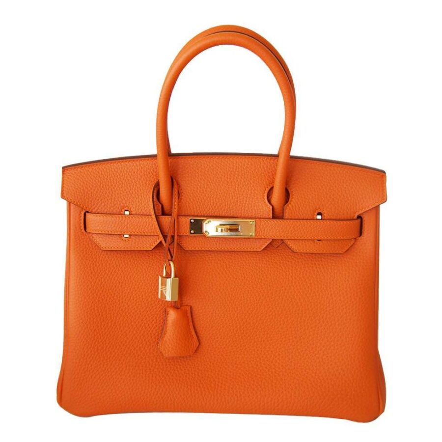 HermesBirkin 30 Bag Orange Togo Leather | Studio Nafay