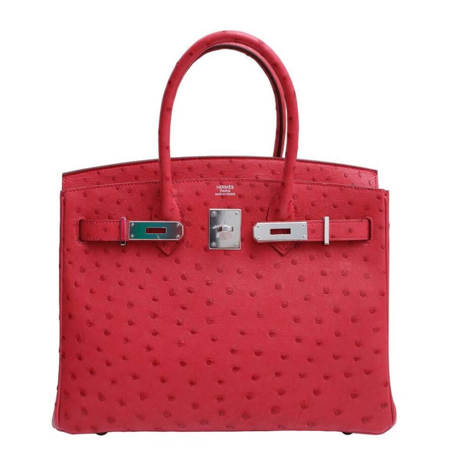 HermesBirkin 30 Ostrich Bougainvillea Bag | Studio Nafay