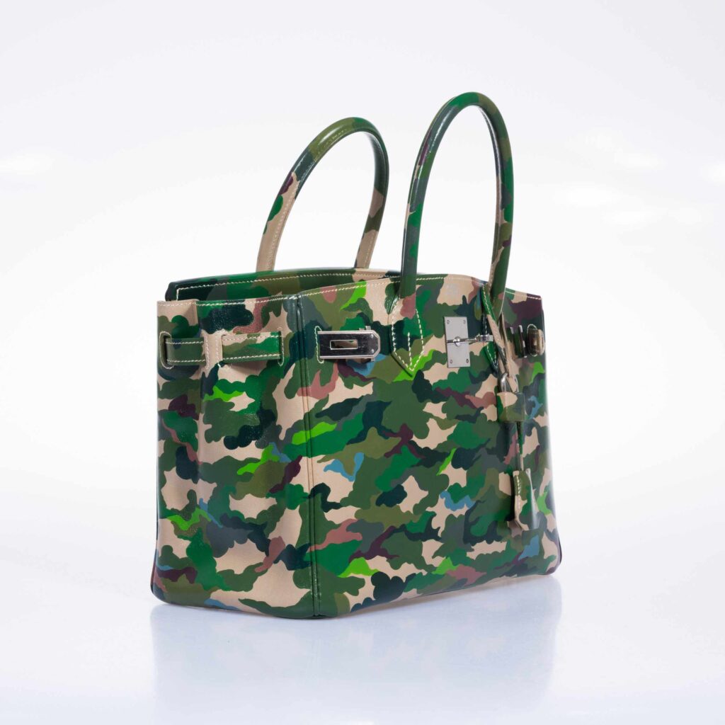 HermesBirkin 30 Parchment Box Camouflage Palladium Hardware * JaneFinds Custom Shop - Product Image 2