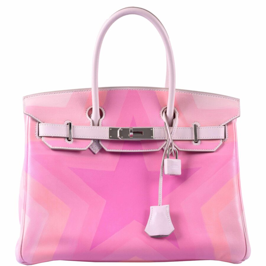 HermesBirkin 30 “Pink Pulsar” Rose Drageé Star Swift Palladium Hardware * JaneFinds Custom Shop | Studio Nafay