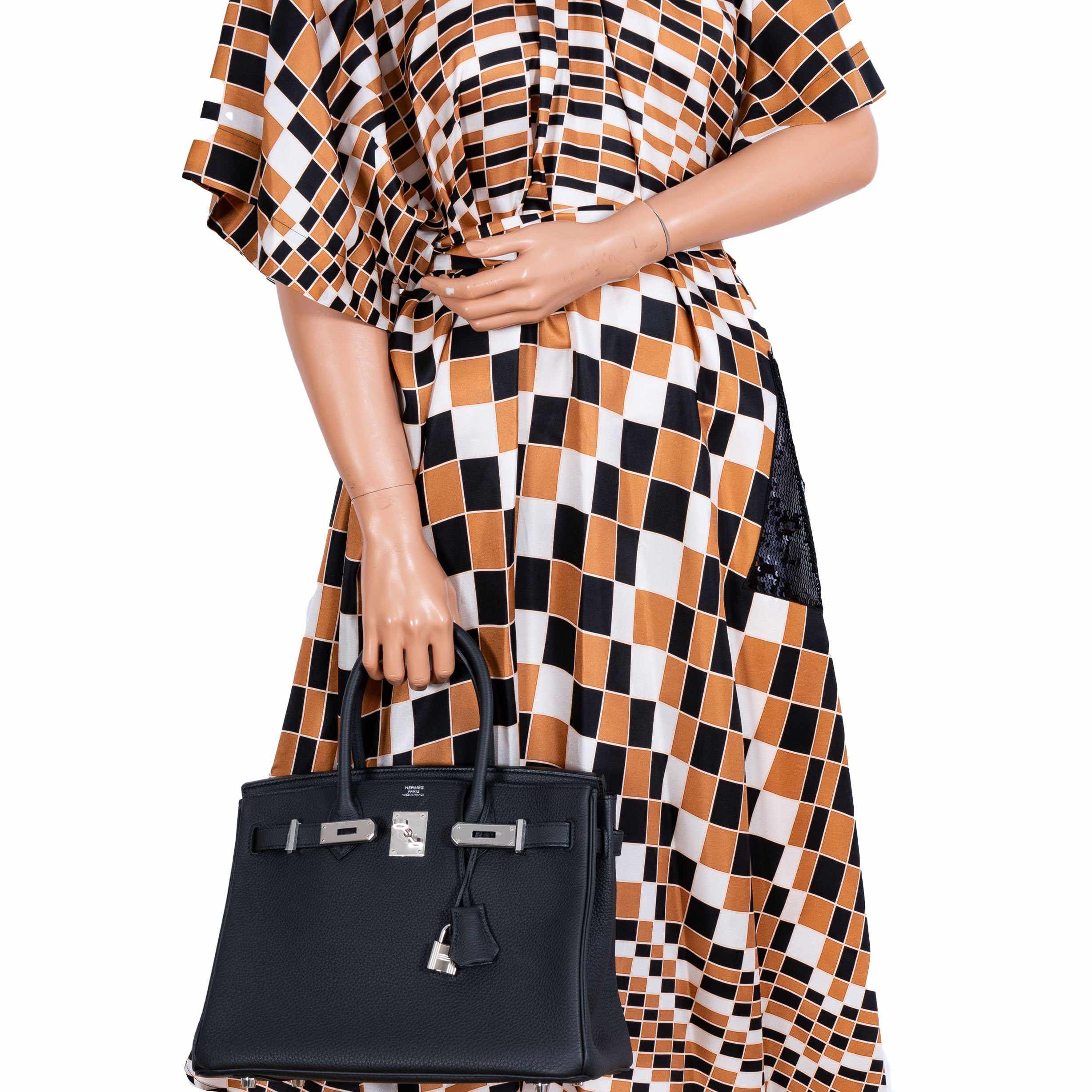 HermesBirkin 30 Plomb Togo Palladium Hardware