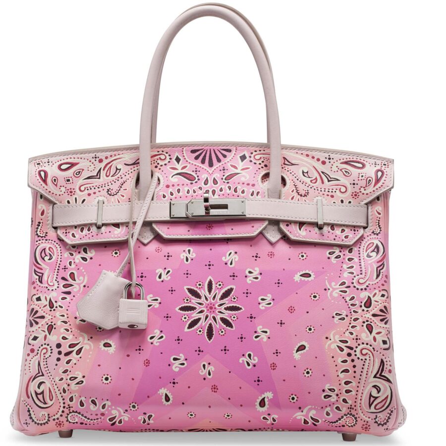HermesBirkin 30 Rose Dragée Painted Swift Palladium Hardware * JaneFinds Custom Shop | Studio Nafay