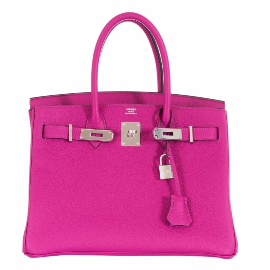 HermesBirkin 30 Rose Pourpre Togo Palladium Hardware | Studio Nafay