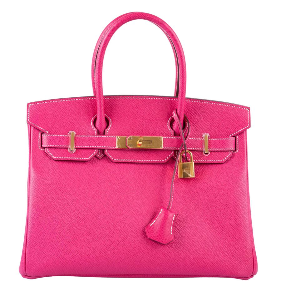 HermesBirkin 30 Rose Tyrien Epsom Gold Hardware | Studio Nafay