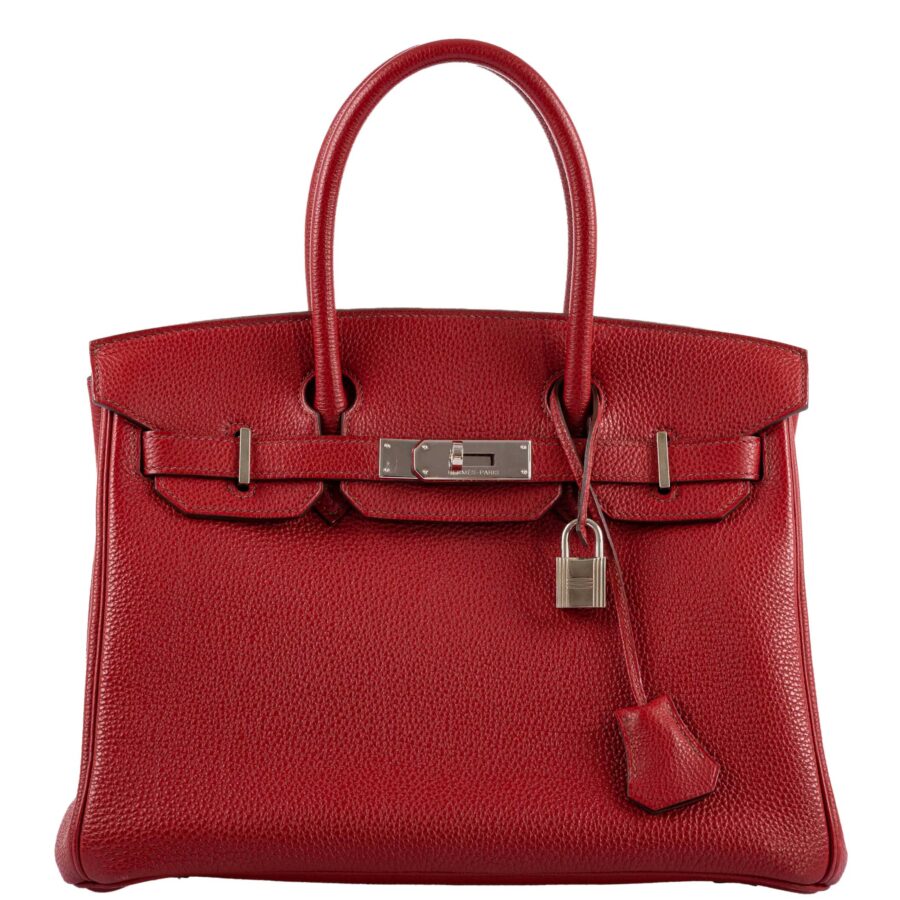HermesBirkin 30 Rouge Garance Togo with Palladium Hardware -, K Square | Studio Nafay