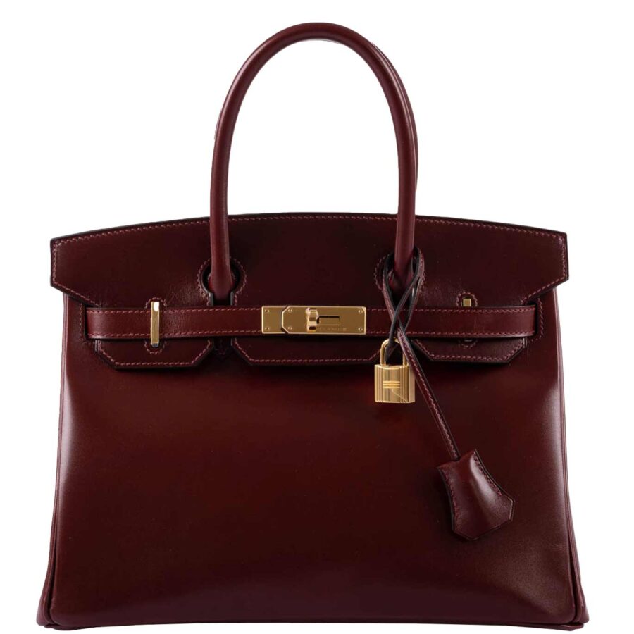 HermesBirkin 30 Rouge H Calf Box Leather Gold Hardware -, X | Studio Nafay