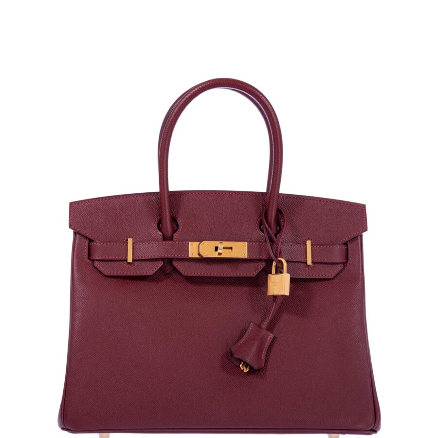 HermesBirkin 30 Rouge H Epsom Gold Hardware | Studio Nafay