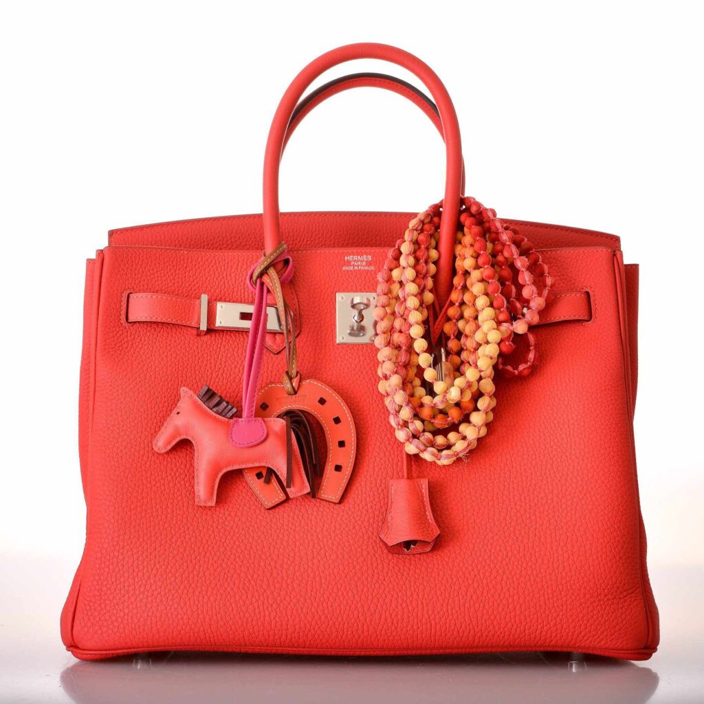 HermesBirkin 30 Rouge Pivoine Clemence Palladium Hardware - Product Image 2