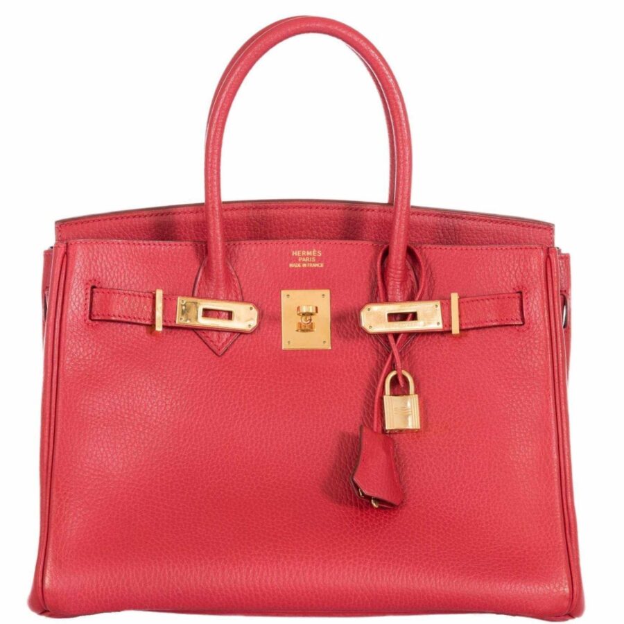 HermesBirkin 30 Rouge Vif Ardennes Gold Hardware -, E Square | Studio Nafay