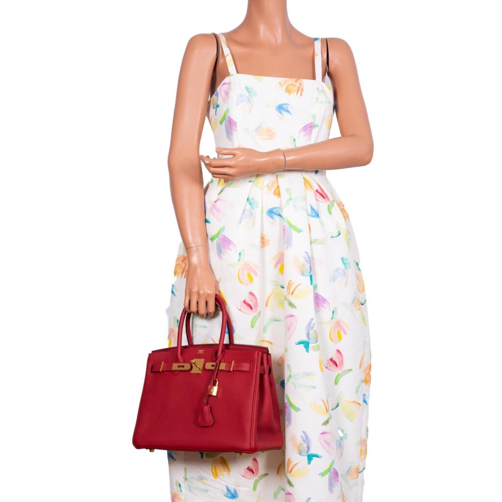 HermesBirkin 30 Rouge Vif Togo Gold Hardware -, A - Product Image 2