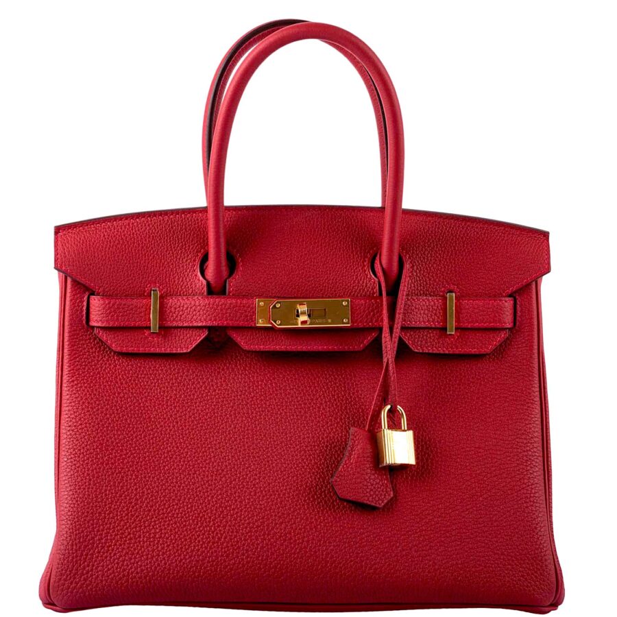 HermesBirkin 30 Rouge Vif Togo Gold Hardware -, Y | Studio Nafay