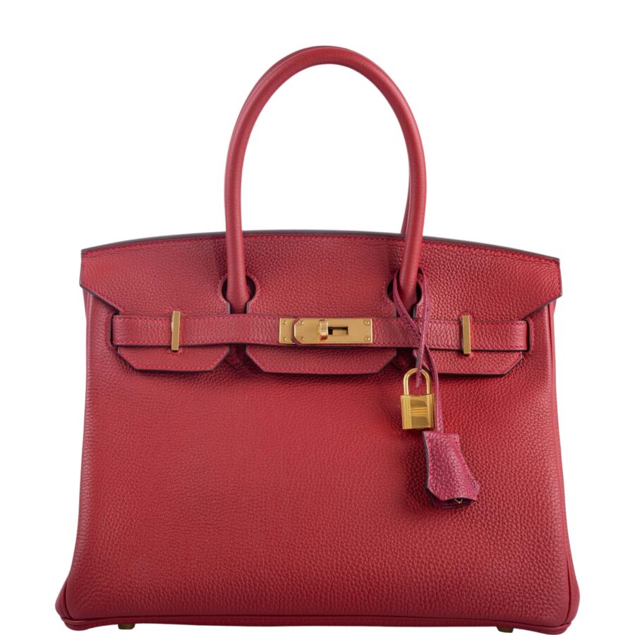 HermesBirkin 30 Rouge Vif Togo with Gold Hardware | Studio Nafay