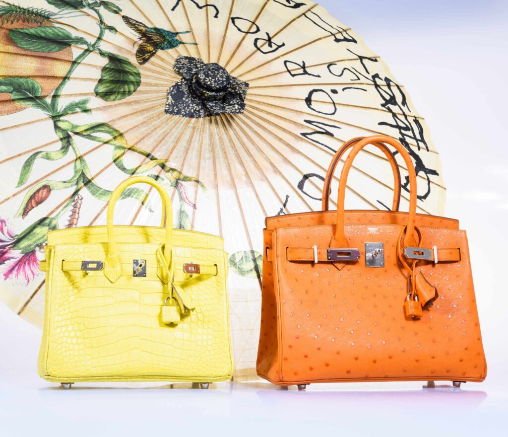 HermesBirkin 30 Tangerine Ostrich Palladium Hardware - Product Image 2