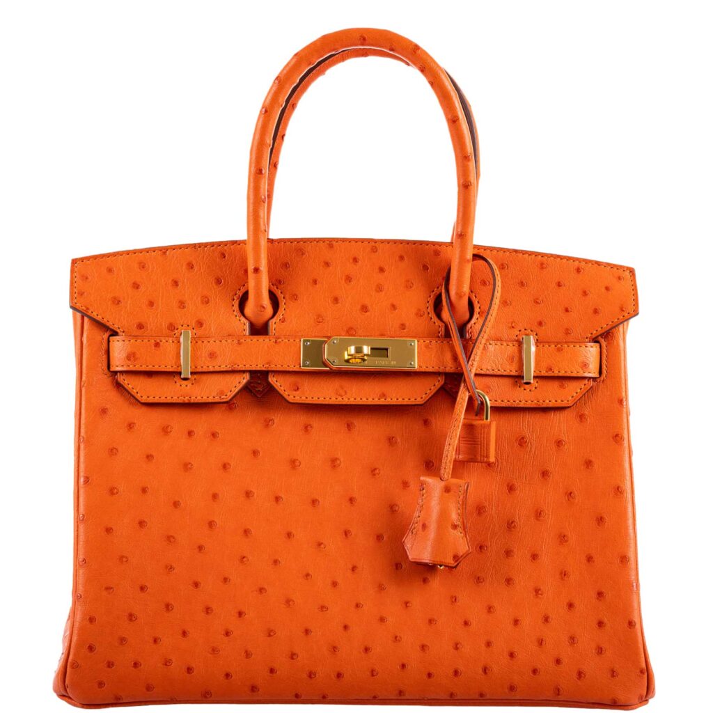 Hermes Birkin 30 Tangerine Ostrich with Gold Hardware -, X - Product Image 2