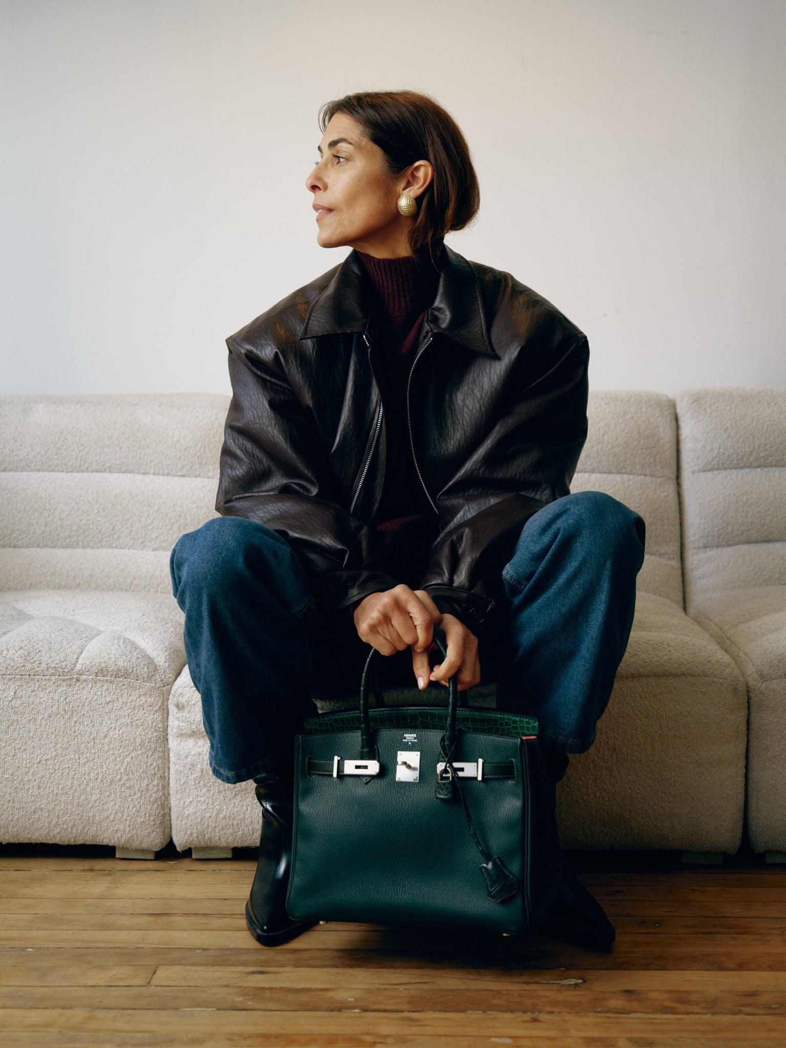 HermesBirkin 30 Vert Emerald Porosus Crocodile, Vert Titien and Rose Azalée Patchwork Palladium Hardware