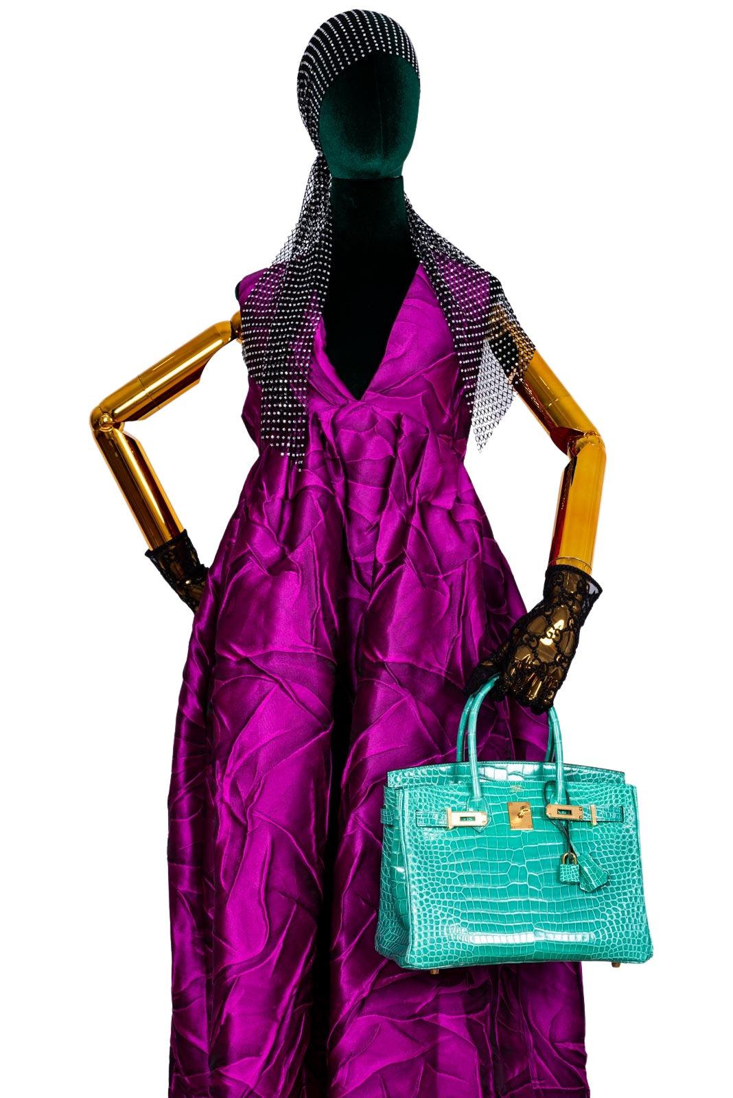 HermesBirkin 30 Vert Jade Shiny Porosus Crocodile Gold Hardware