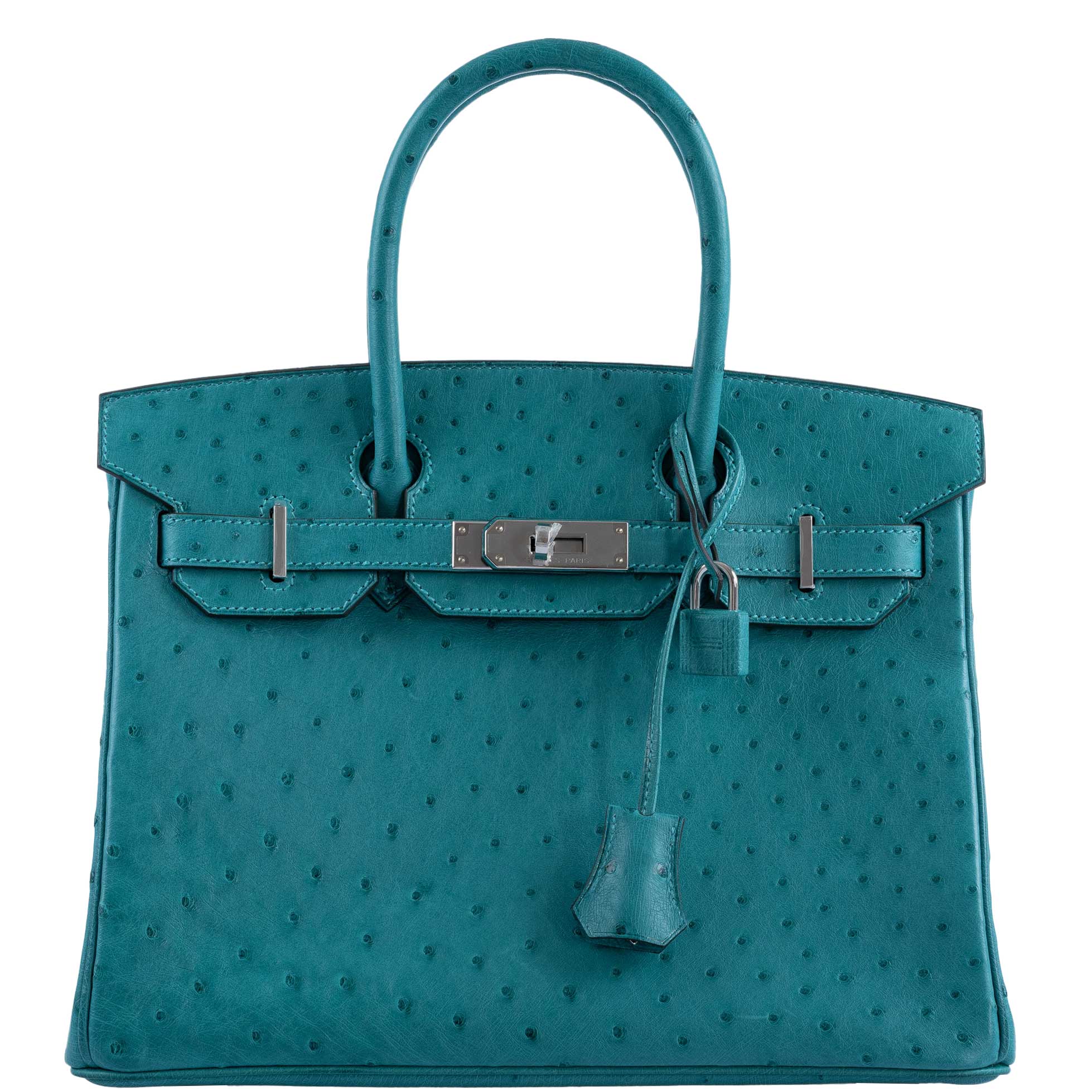 Hermes Birkin 30 Vert Verone Ostrich Palladium Hardware -, Y
