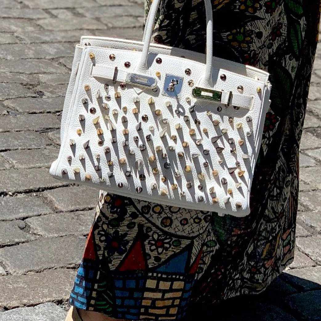 HermesBirkin 30 White Clemence “Warrior Birkin” Palladium Hardware * JaneFinds Custom Shop