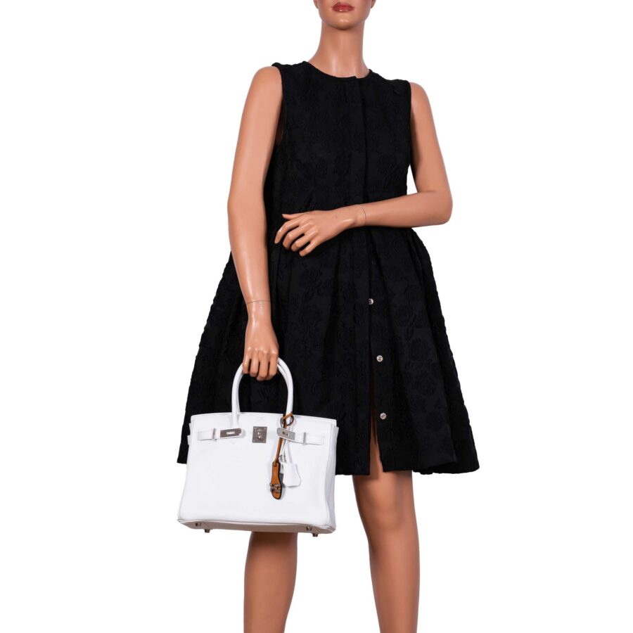 Hermes Birkin 30 White Clemence with Palladium Hardware -, X | Studio Nafay