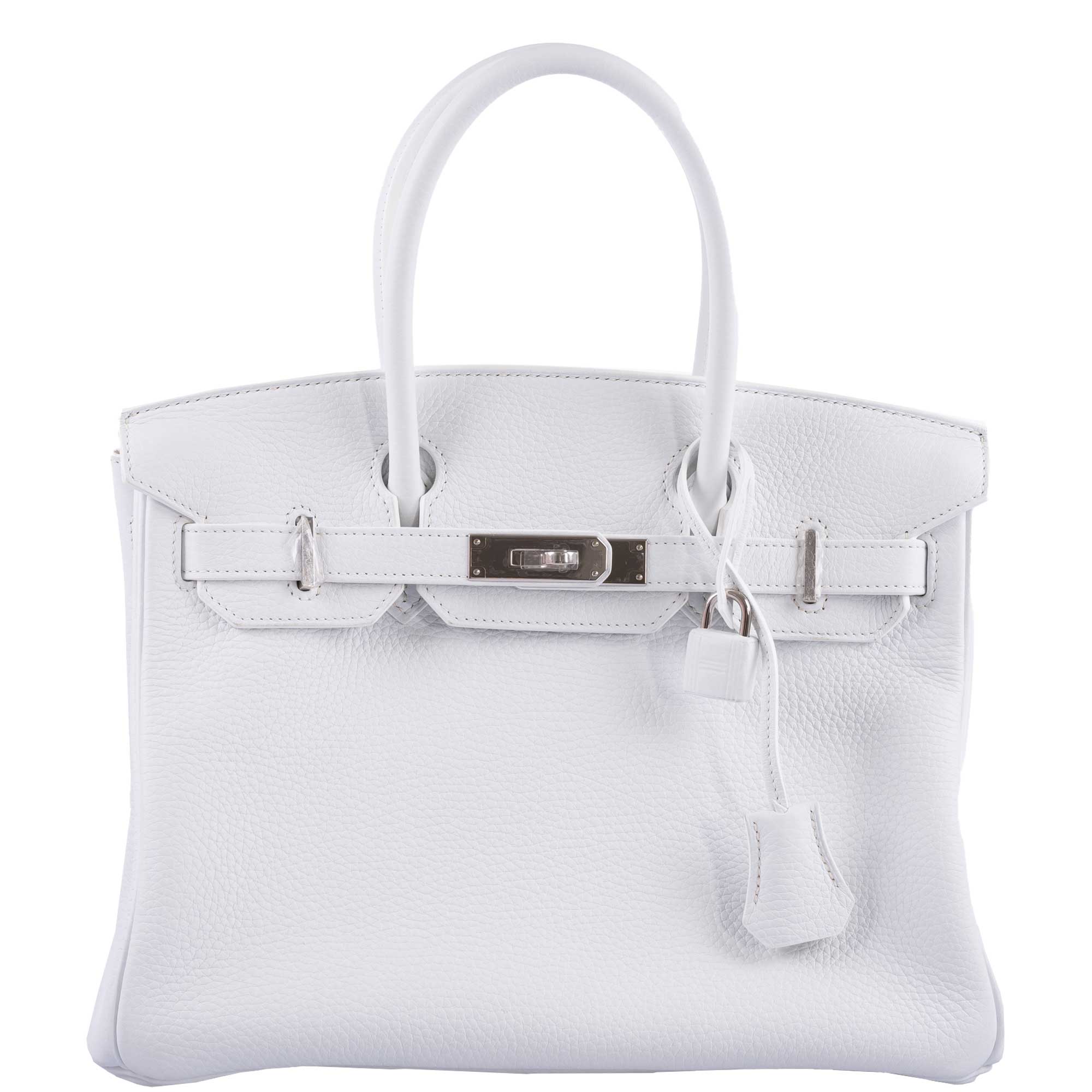 Hermes Birkin 30 White Clemence with Palladium Hardware -, X