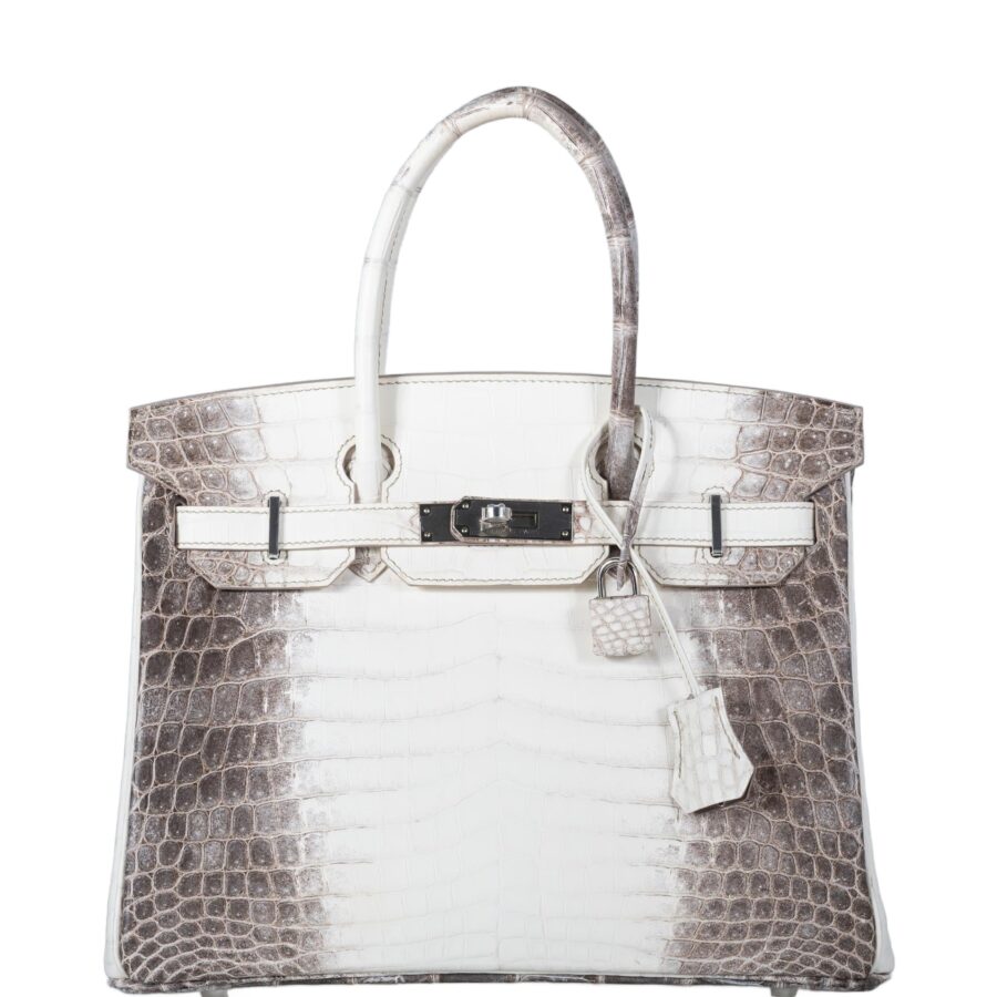 HermesBirkin 30 White Hima Nilo Crocodile Palladium Hardware | Studio Nafay