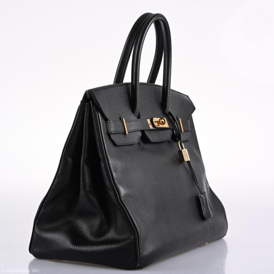 Hermes Birkin 35 Black Ardenne Gold Hardware - C Square | Studio Nafay