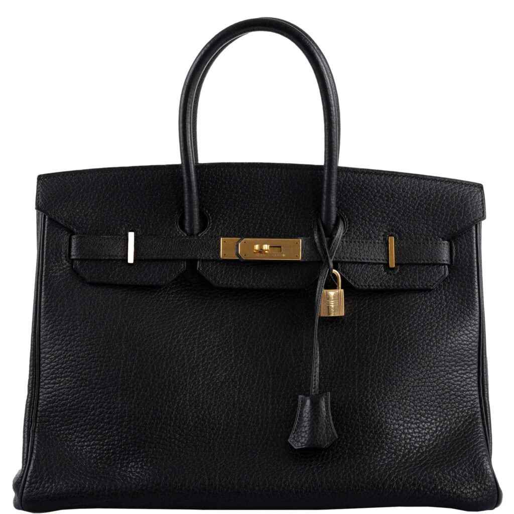 Hermes Birkin 35 Black Ardennes Leather Gold Hardware - Circle W - Product Image 2