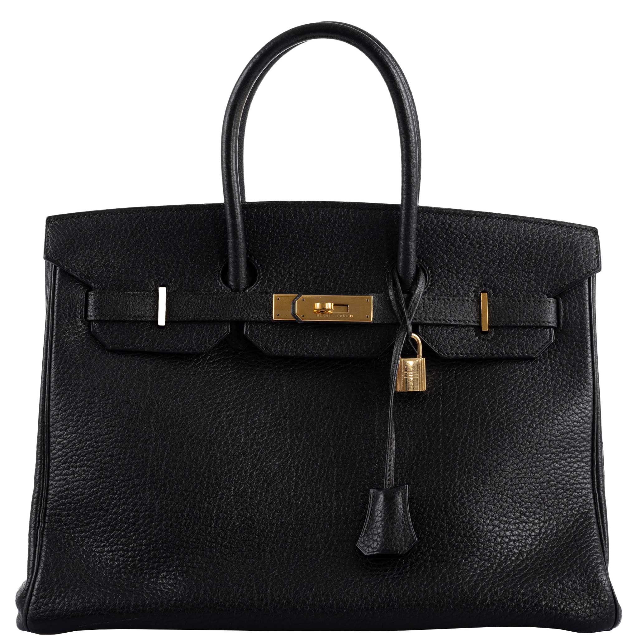 Hermes Birkin 35 Black Ardennes Leather Gold Hardware – Circle W