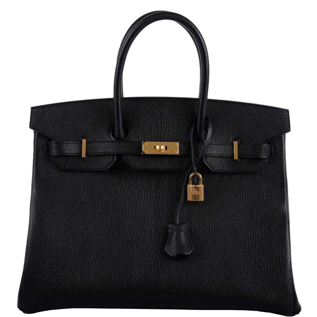 Hermes Birkin 35 Black Chevre De Coromandel with Gold Hardware -, D - Product Image 2